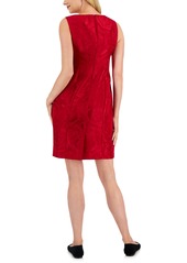 Kasper Women's Floral Jacquard Princess Dress - Fire Red
