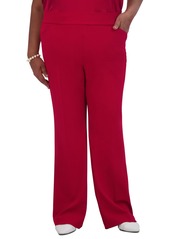 Kasper Women's High-Rise Pull-On Crepe Pants - Crimson