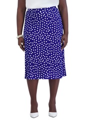 Kasper Women's Ity Dot-Print A-Line Pull-On Skirt - Crimson/cr