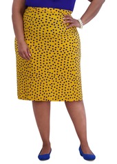 Kasper Women's Ity Dot-Print A-Line Pull-On Skirt - Crimson/cr