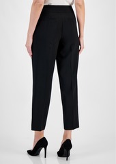 Kasper Women's Mid-Rise Straight-Leg Pants - Black