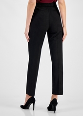 Kasper Petite Pull-On Straight-Leg Pants - Black