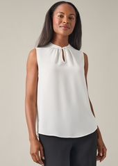 Kasper Women's Sleeveless Keyhole Blouse - Vanilla Ice