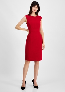 Kasper Women's Sleeveless Princess-Seam Sheath Dress - Fire Red