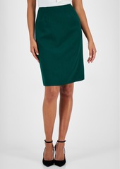 Kasper Women's Slim-Fitting Slit-Back Pencil Skirt - Evergreen