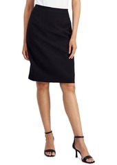 Kasper Women's Stretch-Crepe Back-Vent Skimmer Pencil Skirt - Black