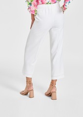 Kasper Women's Stretch Crepe High Rise Pull-On Pants - Lily White