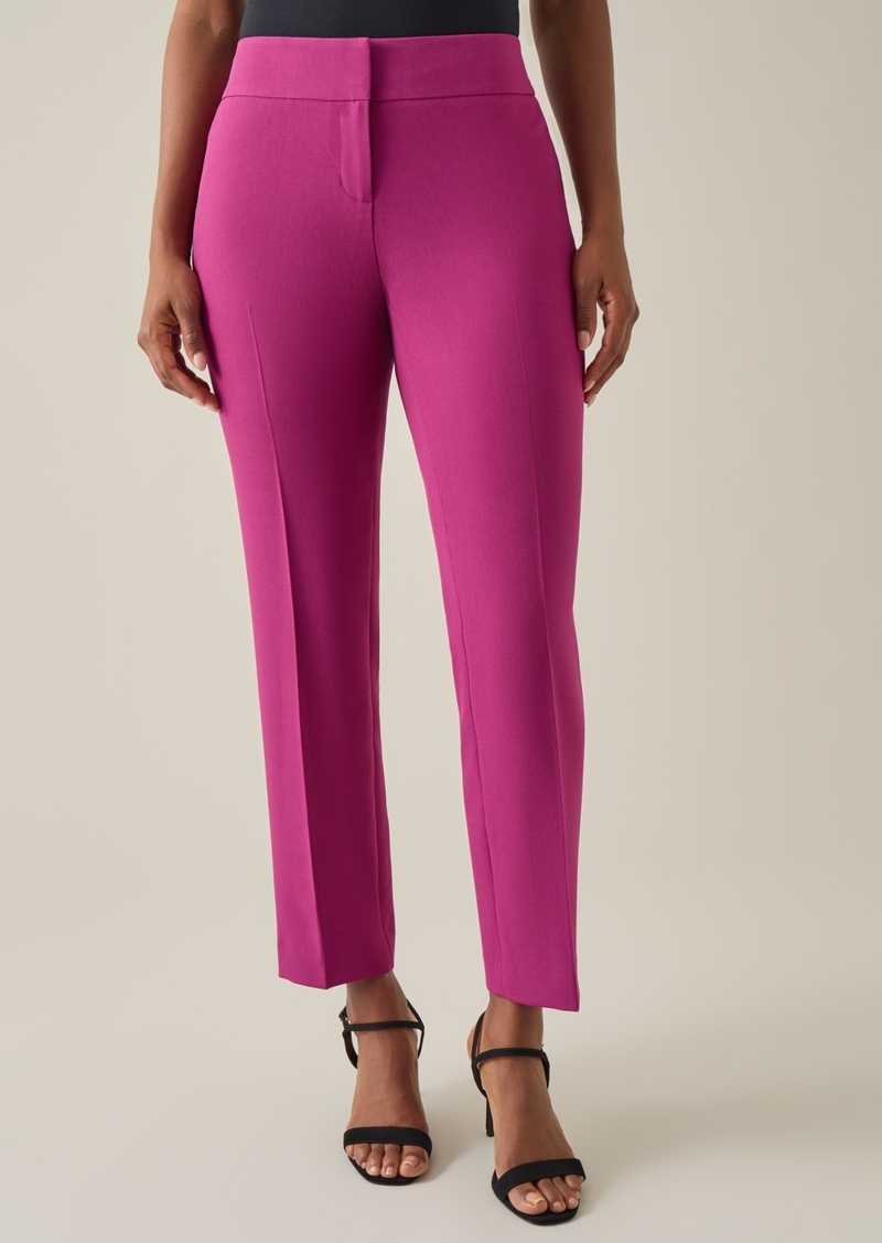 Kasper Women's Stretch-Crepe Straight-Leg Pants, Regular & Petite Sizes - Cerise