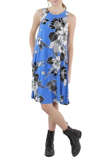 Kasper Womens Floral Knit Mini Dress