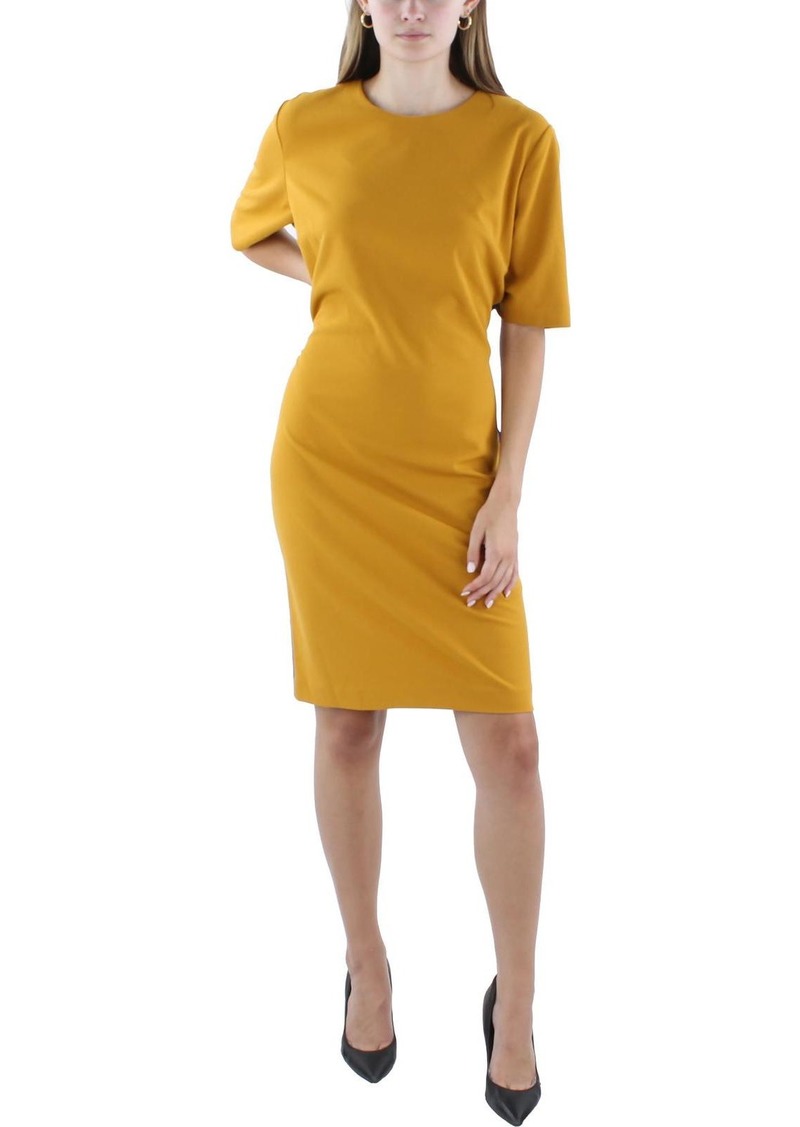 Kasper Womens Knee-Length Elbow Sleeve Sheath Dress