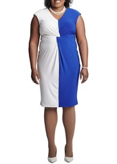 Kasper Womens Knee Length Polyester Shift Dress