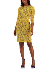 Kasper Womens Lace Calf Midi Dress