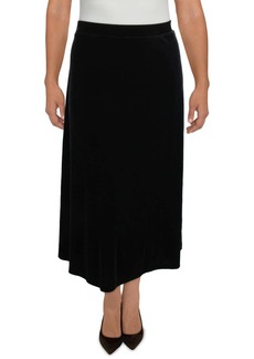Kasper Womens Velvet Long Maxi Skirt