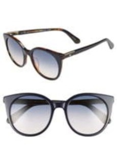 Kate Spade New York akayla 52mm cat eye sunglasses in Black/Blue at Nordstrom Rack