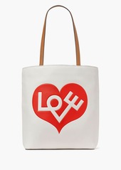 Kate Spade Alexander Girard X  New York Heart Embossed Waverly Tote