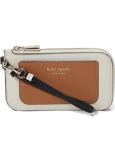 Kate Spade Ava Colorblocked Pebbled Leather Coin Card Case Wristlet