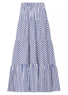 Kate Spade Beach Party Striped Tiered Maxi Skirt