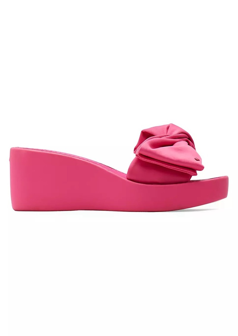 Kate Spade Bikini 25MM Bow-Accent Wedge Slides