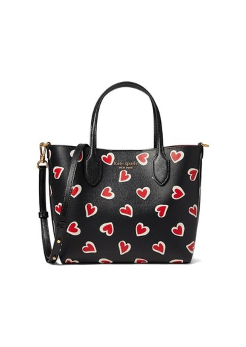 Kate Spade Bleecker Stencil Hearts Printed PVC Medium Crossbody Tote