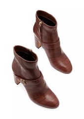 Kate Spade Casual Dakota Croc-Embossed Leather Booties