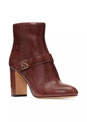 Kate Spade Casual Dakota Croc-Embossed Leather Booties