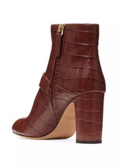 Kate Spade Casual Dakota Croc-Embossed Leather Booties