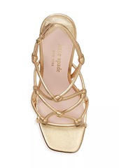 Kate Spade Coco 100MM Metallic Leather Sandals