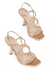 Kate Spade Coco 100MM Metallic Leather Sandals