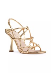 Kate Spade Coco 100MM Metallic Leather Sandals