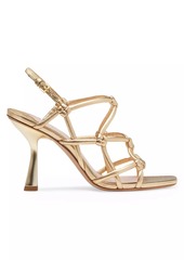 Kate Spade Coco 100MM Metallic Leather Sandals