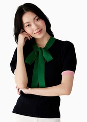 Kate Spade Colorblock Bow-Neck Sweater