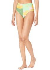 Kate Spade Cucumber Floral High-Waisted Bikini Bottoms