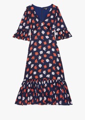 Kate Spade Dotty Floral Flounce Dress