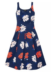 Kate Spade ​Dotty Floral Faille Midi-Dress