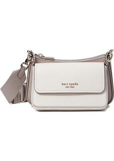 Kate Spade Double Up Colorblocked Saffiano Leather Double Up Crossbody