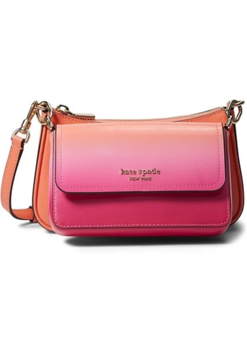Kate Spade Double Up Ombre Saffiano Leather Double -Up Crossbody