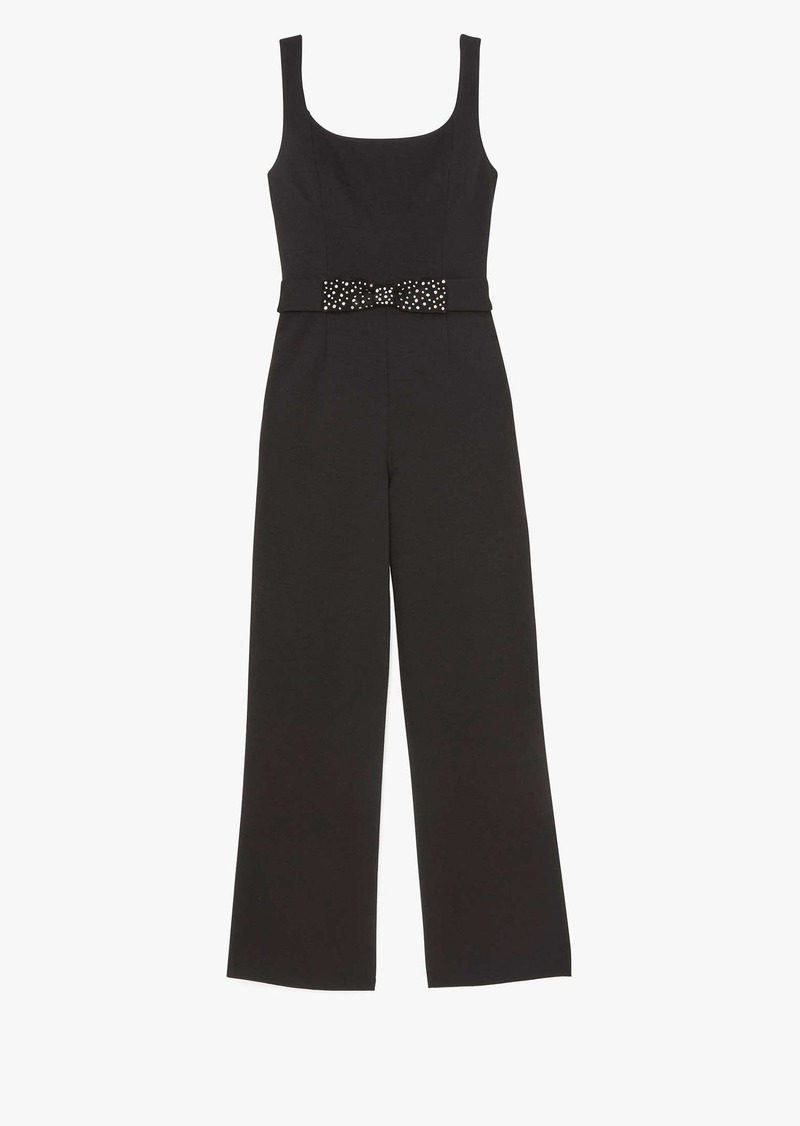 Kate Spade Embellished Bow Ponte Jumpsuit