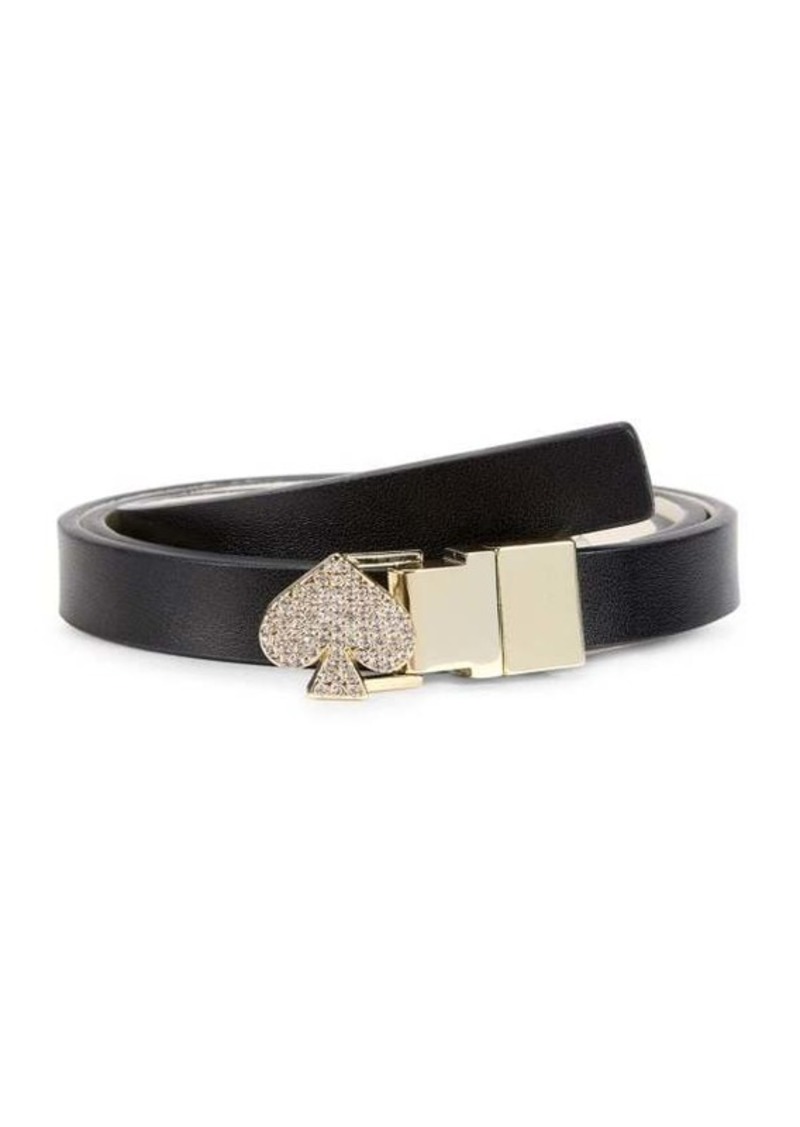 Kate Spade Embellished Leather Slim Belt