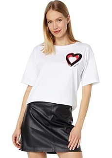 Kate Spade Embellished Overlapping Hearts Tee