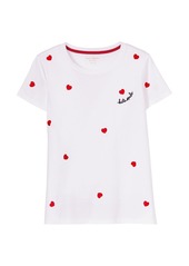 Kate Spade Embroidered Heart Cotton Pullover Tee
