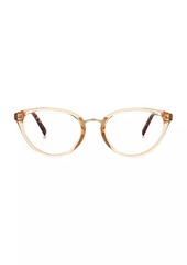 Kate Spade Emilia 52MM Blue Block Cat-Eye Glasses