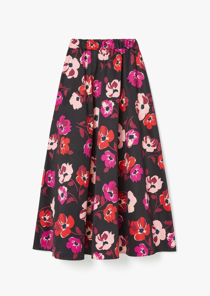 Kate Spade Fall Poppies Midi Skirt