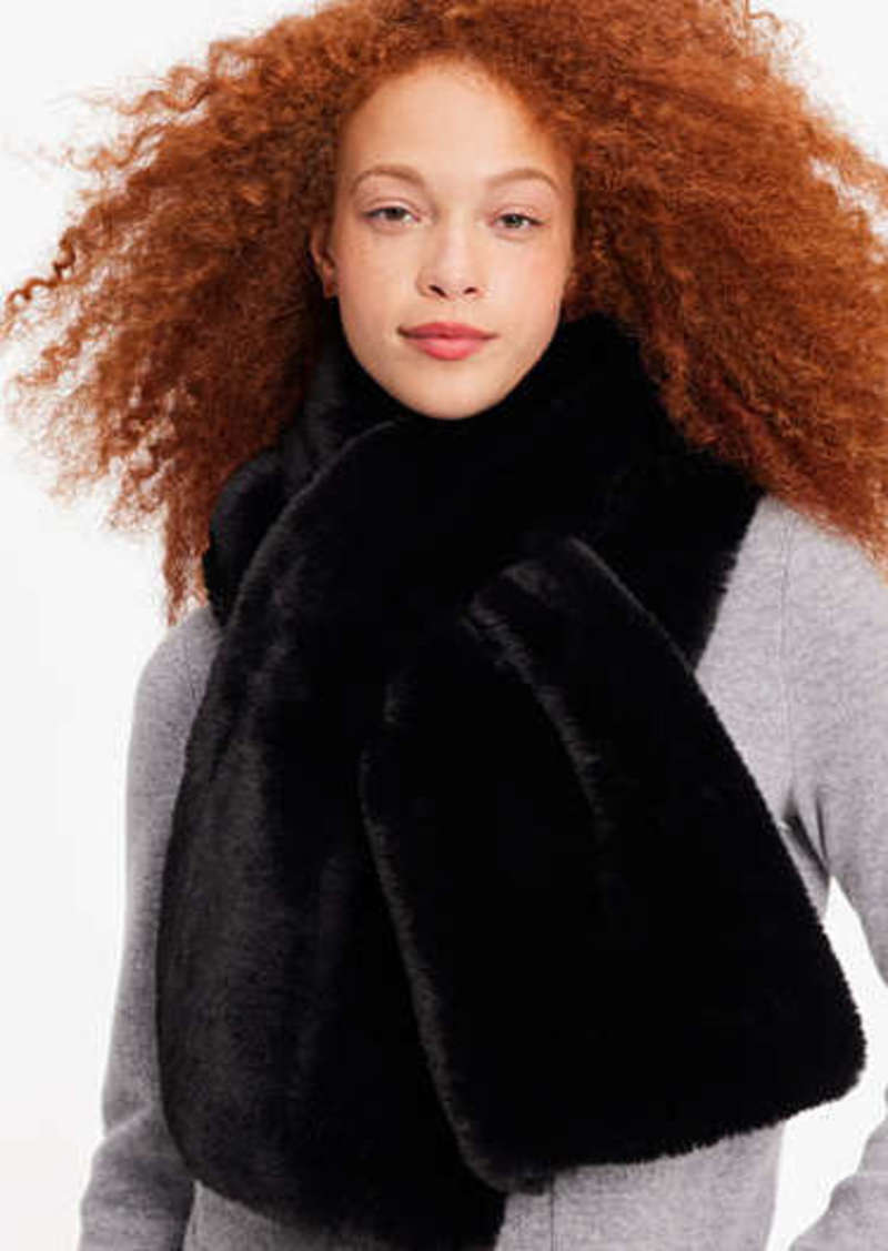 Kate Spade Faux Fur Pull-Through Scarf