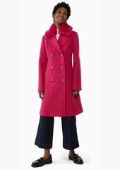 Kate Spade Faux Fur Trimmed Wool Coat