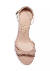 Kate Spade Flamenco Bow Patent Leather Ankle-Strap Sandals