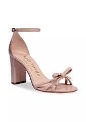 Kate Spade Flamenco Bow Patent Leather Ankle-Strap Sandals