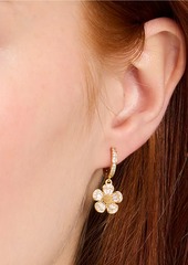Kate Spade Fleurette Goldtone & Cubic Zirconia Huggie Drop Earrings