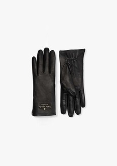 Kate Spade Floating Logo Leather Gloves