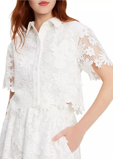 Kate Spade Floral Lace Crop Shirt