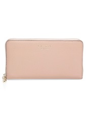 kate spade new york florence zip around leather wallet in Flapper Pink at Nordstrom